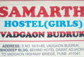 Samarth Hostel (G),Vadgaon bk.